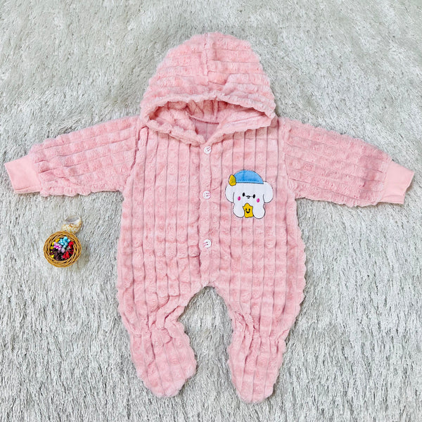 Winter Fur Hoodie Romper