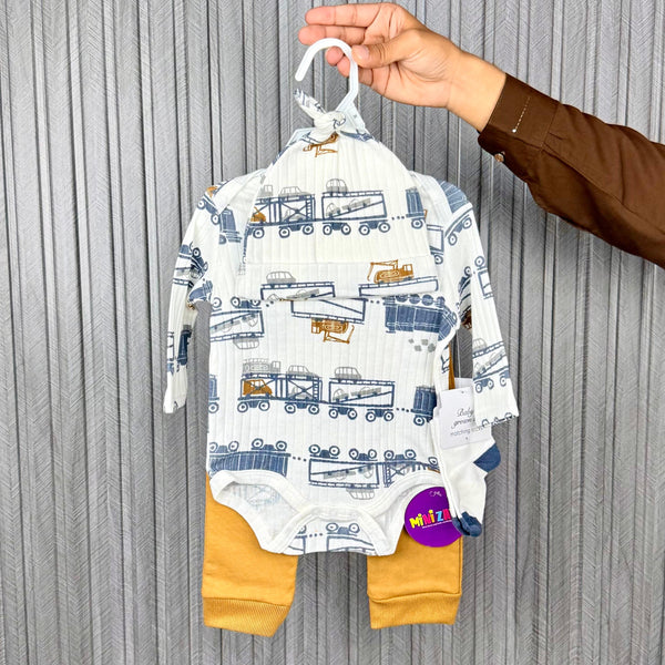 Imported Bodysuit With Trouser +socks+knoted cap