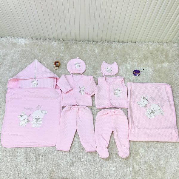Imported Quilted 9 pc Starter Set pink