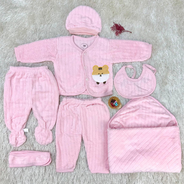 Imported 7 PCs Winter Fur stuff new born set