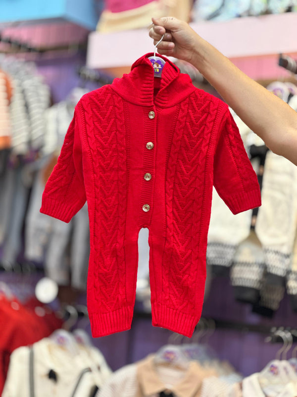 Imported Hooded woolen Romper