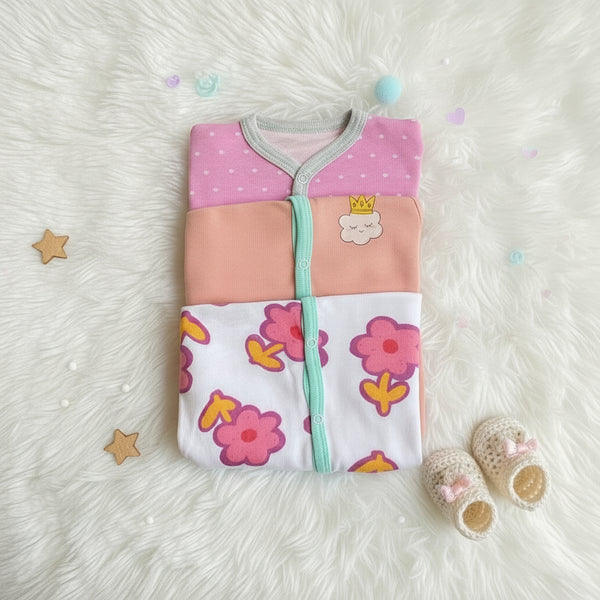 Imported pack of 3 romper sets