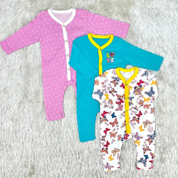 Imported pack of 3 romper sets