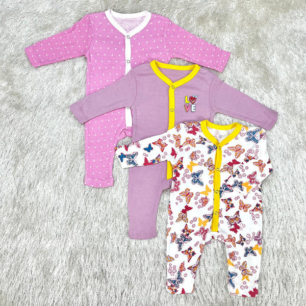 Imported pack of 3 romper sets