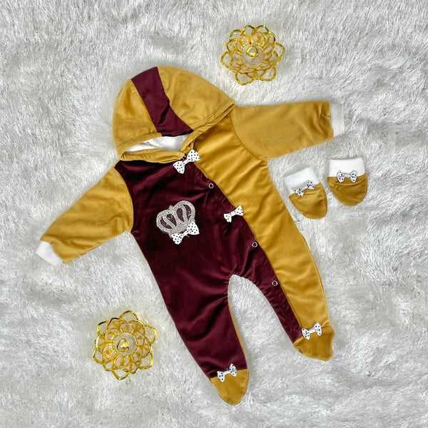 Turkish Style velvet romper set