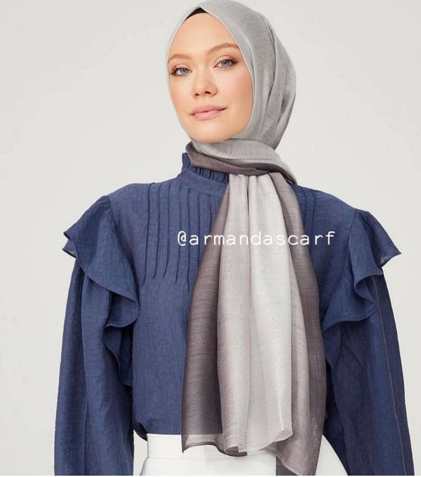 Double shade Pure Silk Hijab