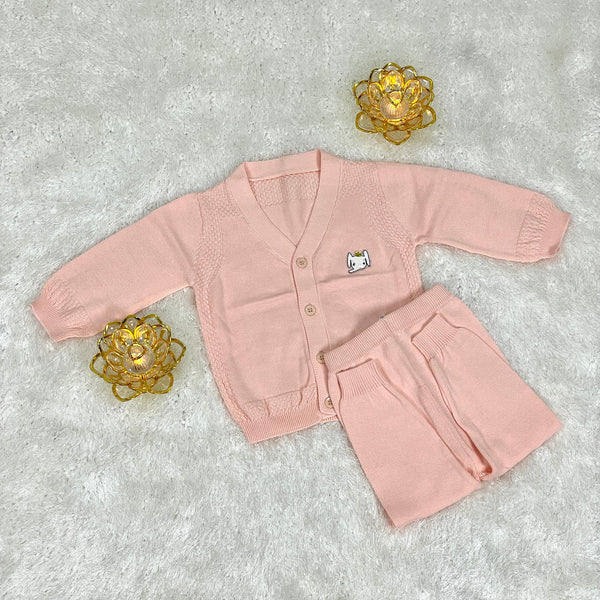 Woolen 2 Pc Suit / Pink