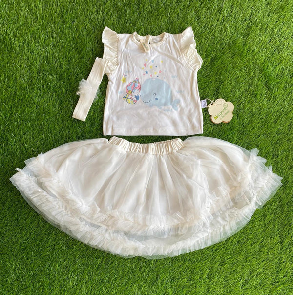 Shirt With Skirt- White