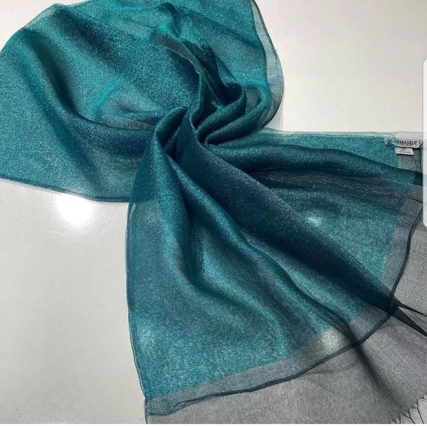 Glittery Tulle Pure Silk Hijab