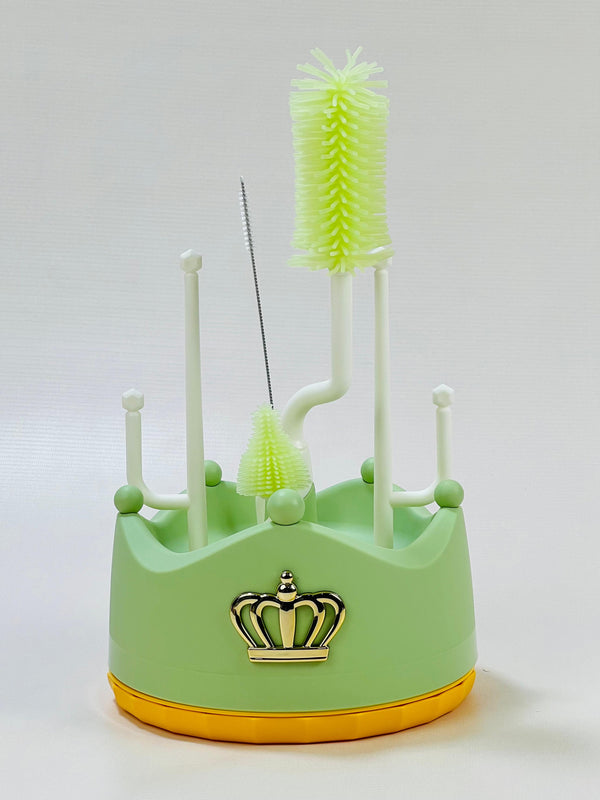 Rotating slicon Bottle Brush set with feeder drying rack