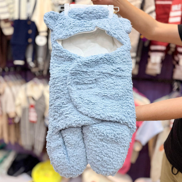 Imported Turkish style footed fur swaddle