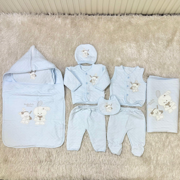 Quilted 9 Pc Starter Set - blue
