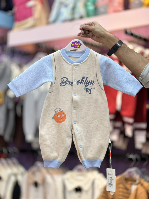 Türkish style inner fleece warm romper