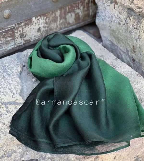 Double shade Pure Silk Hijab