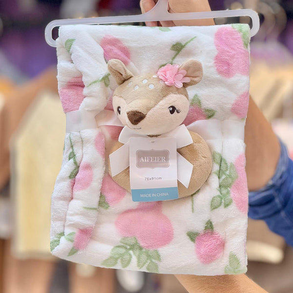 Imported fur stuff Hooded Character Blanket
