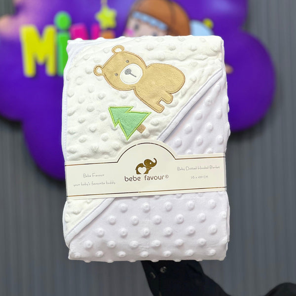 Imported Baby Dotted Hooded Blanket