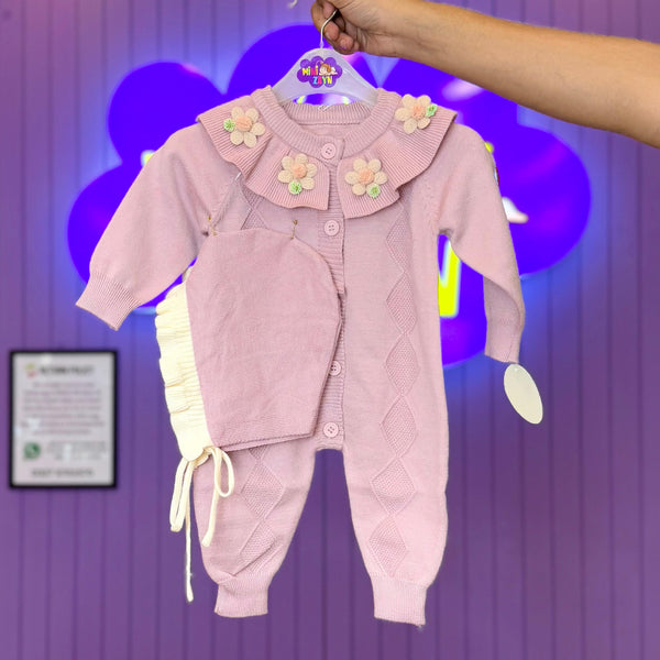 Imported Türkish soft Woolen Romper purple