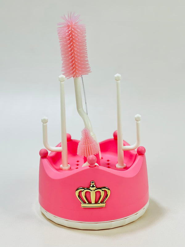 Rotating  slicon bottle Brush set with feeder drying rack