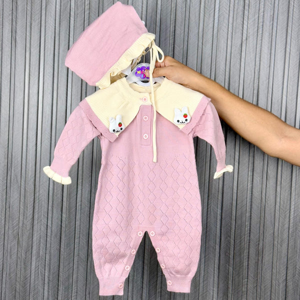 Imported Türkish soft Woolen Romper purple