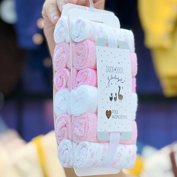 Imported Pack of 12 washcloths