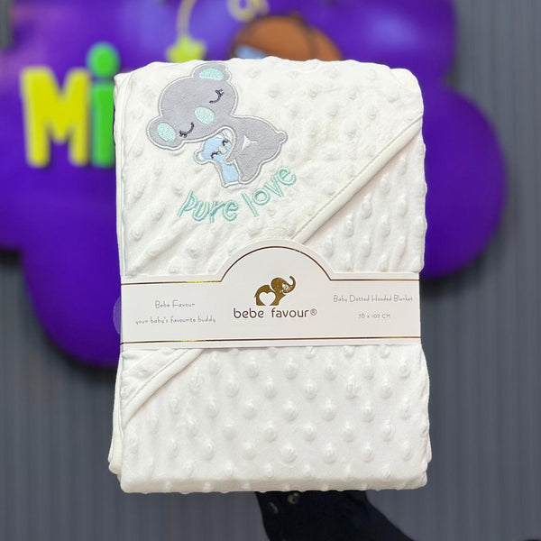 Imported Baby Dotted Hooded Blanket