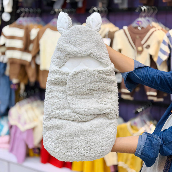 Imported Turkish style fur swaddle gray