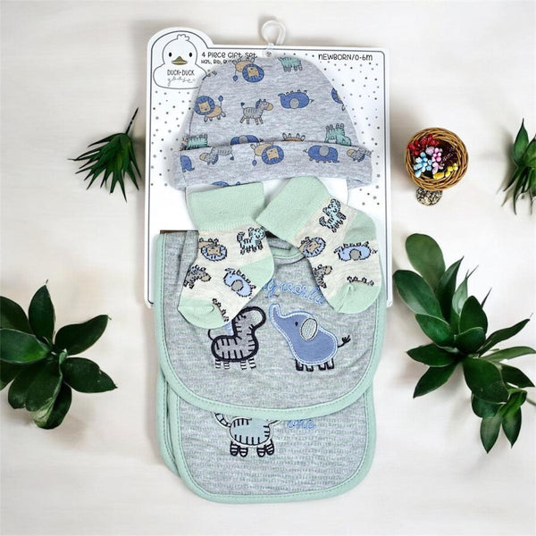 Cap+bib+sock+burp cloth set