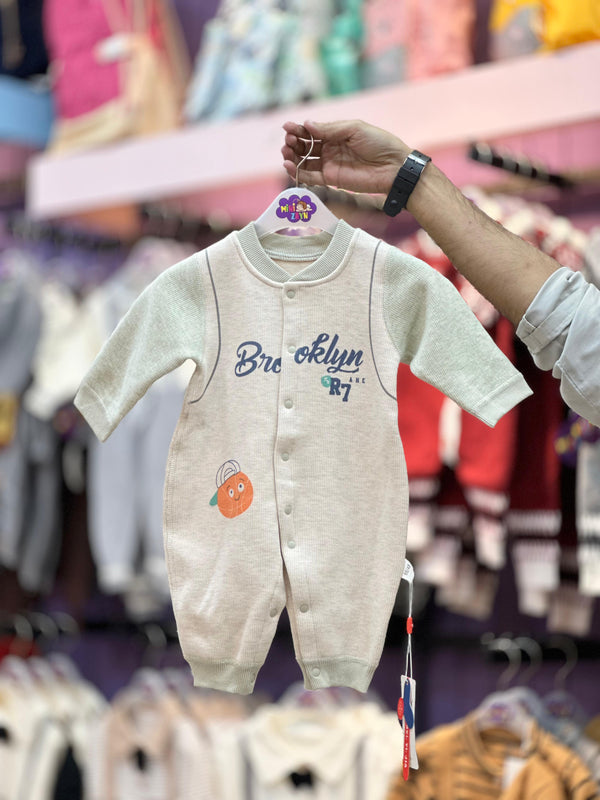 Türkish style inner Fleece warm Romper