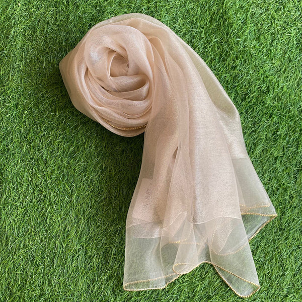 Pure Silk Scarf with stone Edge