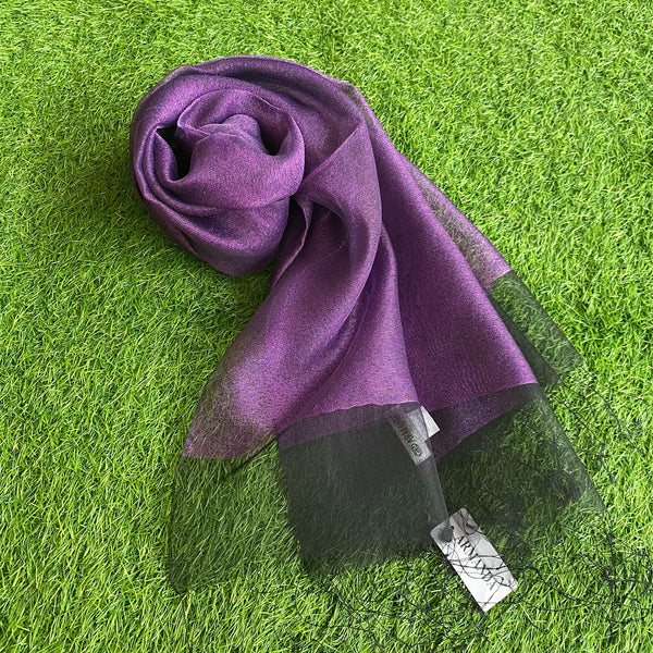 Glittery Tulle Pure Silk Hijab